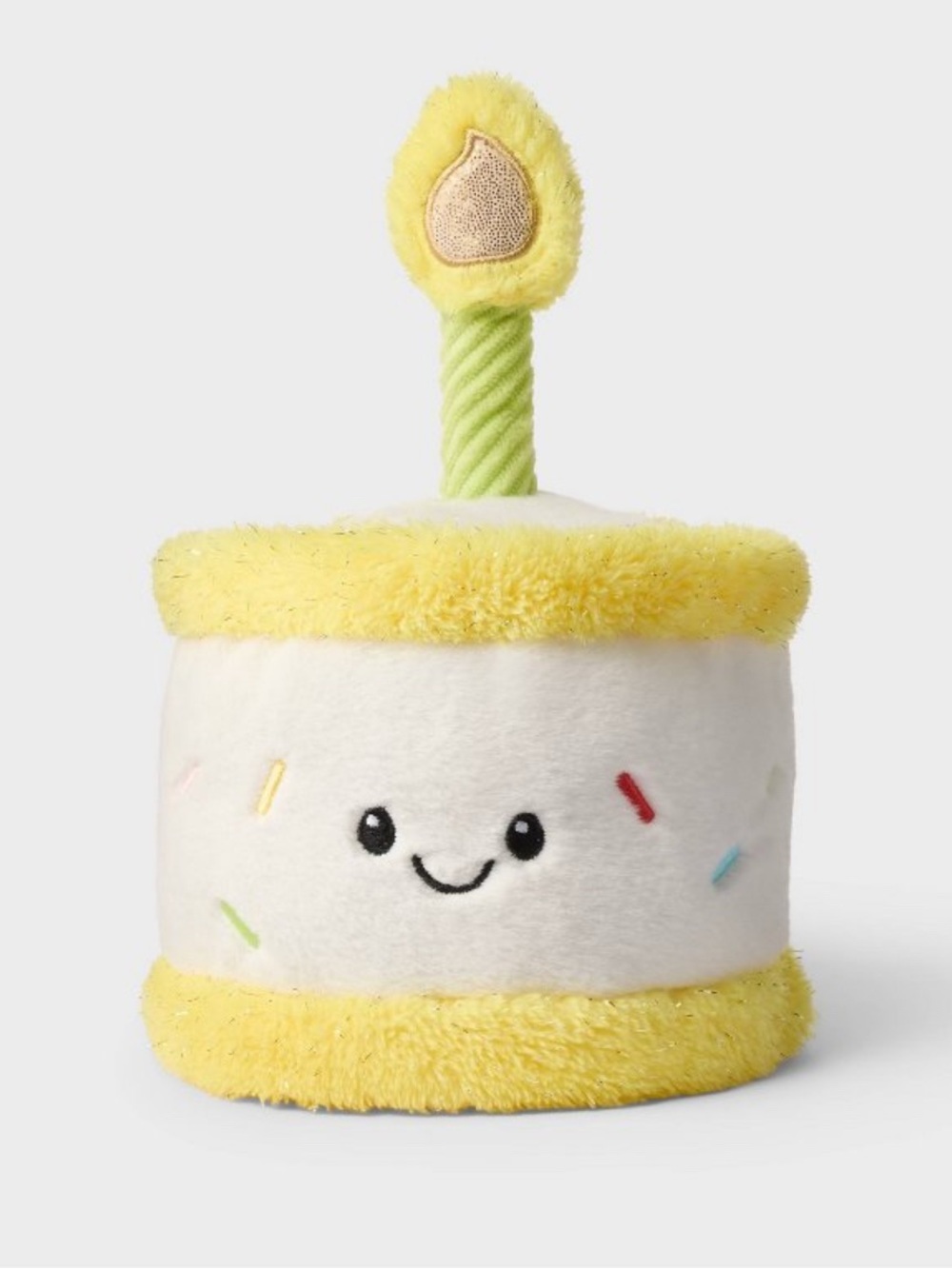 8” Gigglescape Plush Cake Toy - White & Yellow NWT